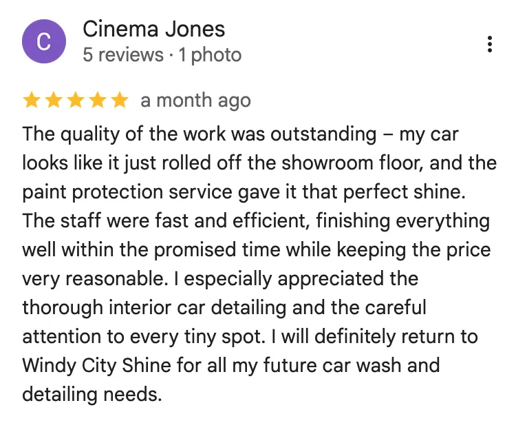 Google review from psweetman1